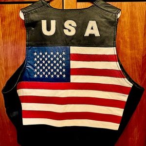 Vintage Wilda leather USA vest (XXXL)